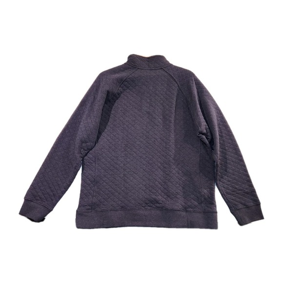 Eddie Bauer Men's Quilted Quarter Snap Gray Shirt Pull Over, Large NWT - Picture 4 of 4